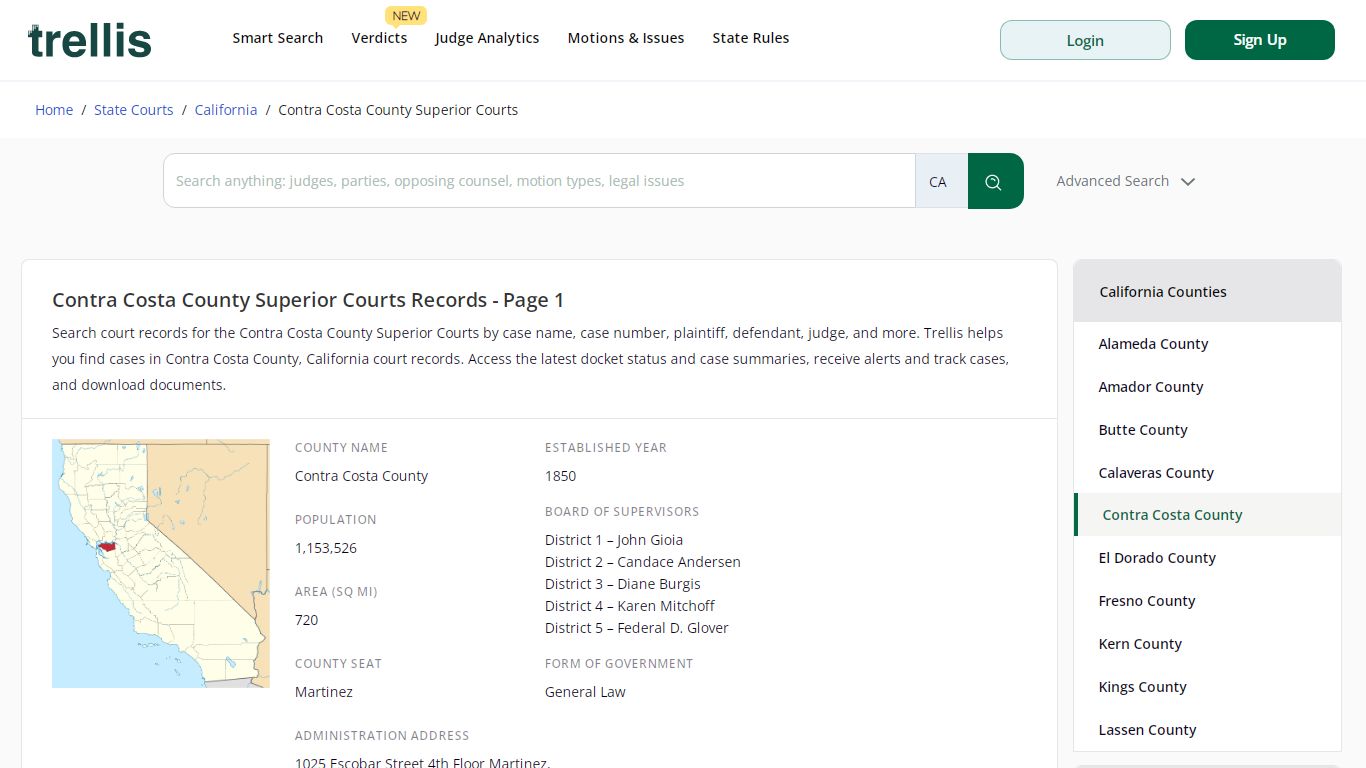 Contra Costa County Superior Court Records - Trellis